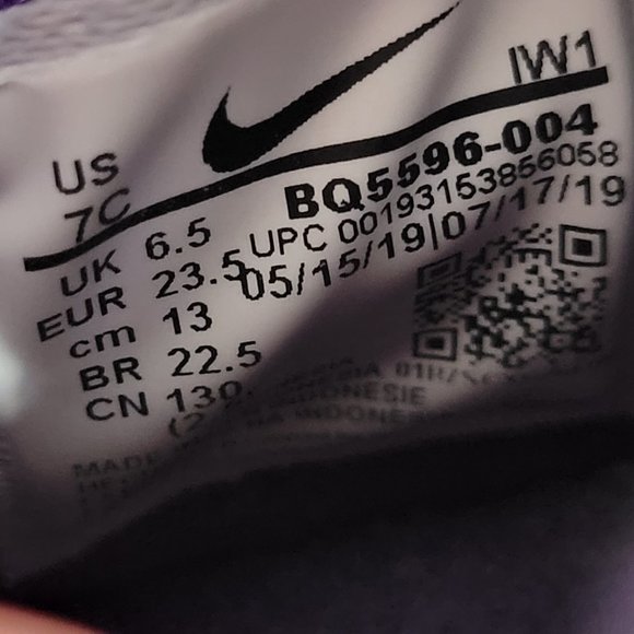 Nike Lebron XVIII TD 'Lakers' Athletic Shoes - Toddler 7C - Picture 5 of 6